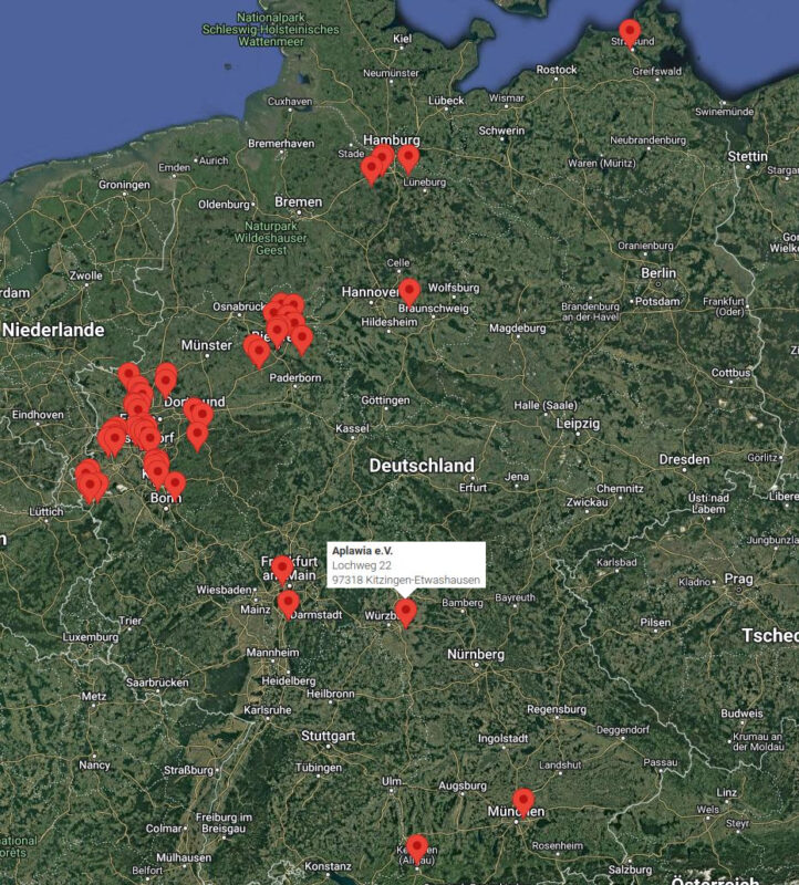 ReUse Deutschland e.V. Standorte der zertifizierten Kaufhäuser